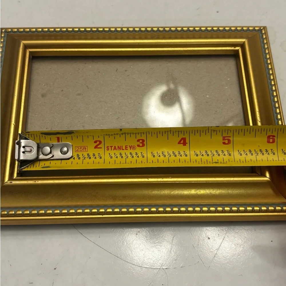 Gold color picture frame